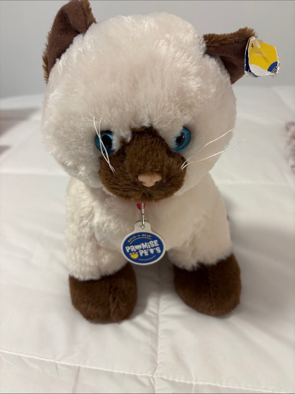 Build-A-Bear Promise Pet Cream and Brown Siamese Cat Plush NWT
